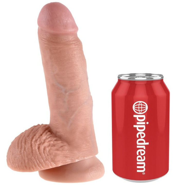 King Cock - 7 Mies Dildo z Kulkami 17,8 cm