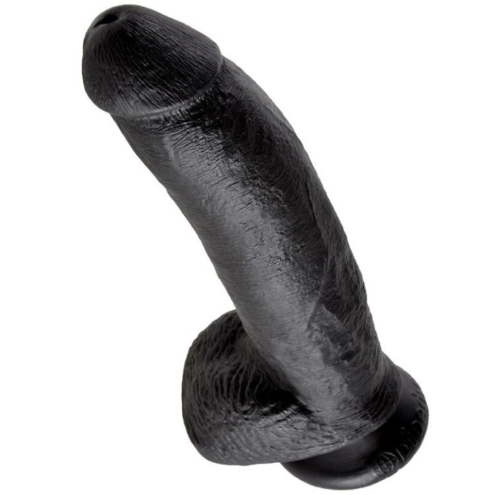 King Cock - Dildo Czarnych z Kulkami 22,9 cm