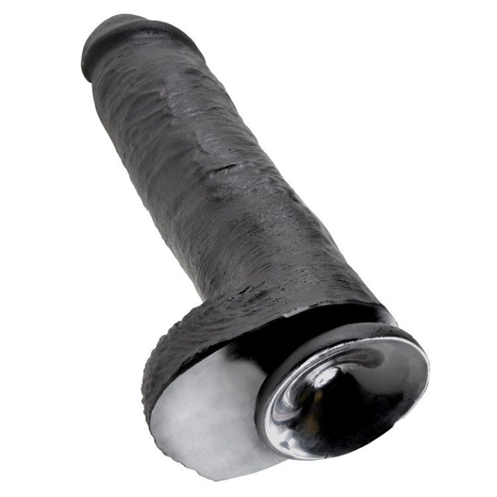 King Cock - Dildo Czarnych z Kulkami 28 cm