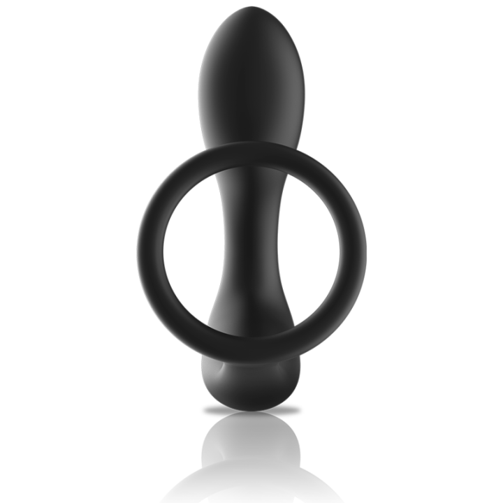 Black&Silver - Massaggiatore Anale Con Telecomando Ricaricabile in Silicone Nero