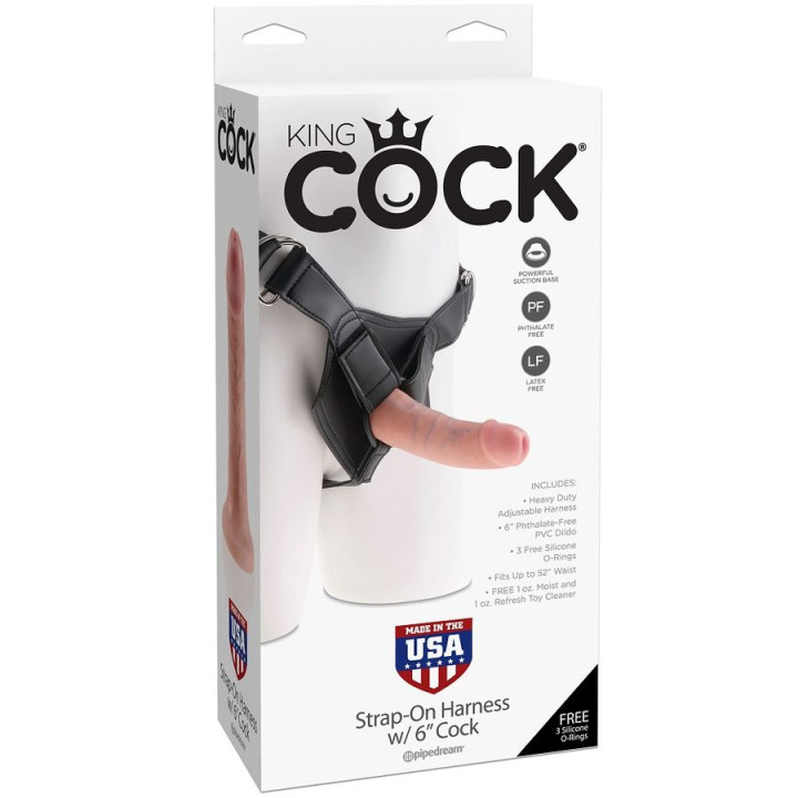 King Cock - Harness With Realistic Penis 15.20 cm