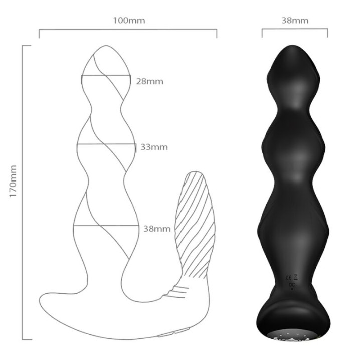 Armony - Manfun Vibrateur & Stimulateur Anal Plug Télécommande Noir