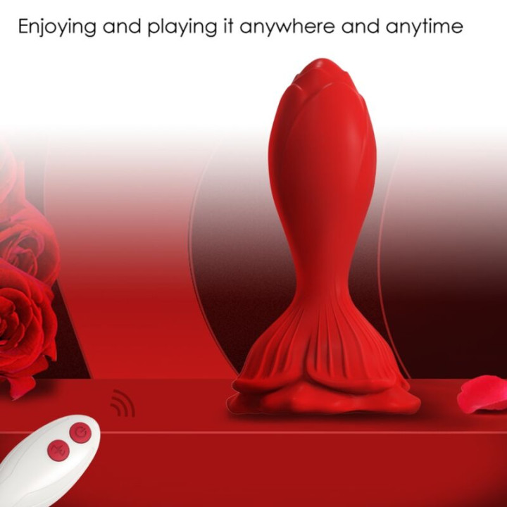 Armony - Vibrateur Rose & Plug Anal Petite Télécommande Rouge