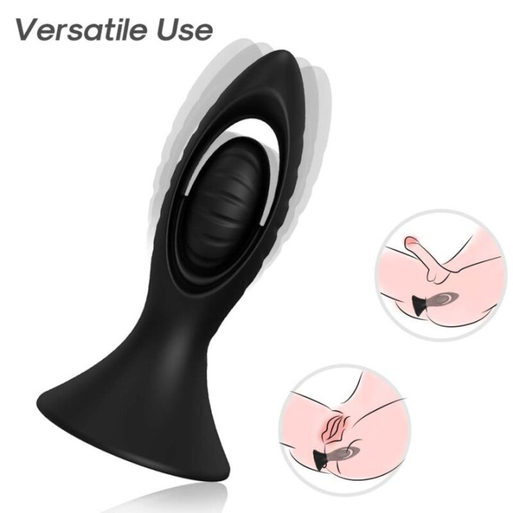 Armony - Vibrateur & Plug Anal Silicone Noir