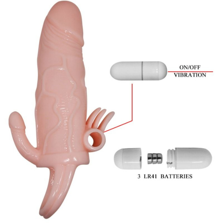 Baile - Brave Man Penishülle Mit Klitoris Und Analstimulation Fleisch 16.5 cm
