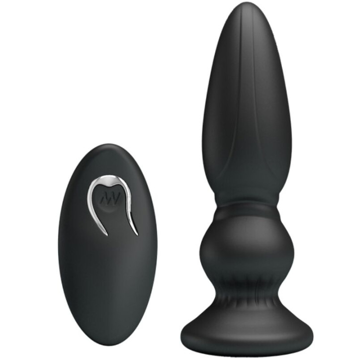 Mr Play - Potente Vibratore Telecomando Plug Anale Nero