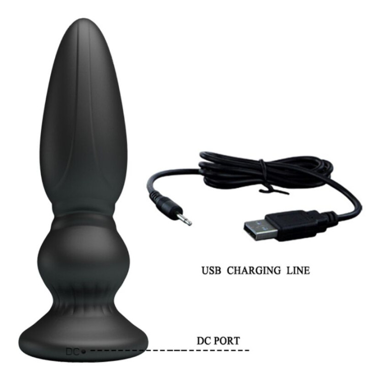 Mr Play - Puissant Vibrateur Télécommande Plug Anal Noir