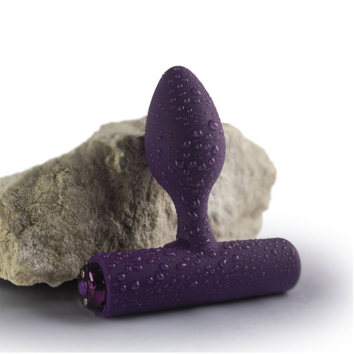 Rocks-Off - Nova Solaris Plug Anal Fino Recargable 16 Funciones Violeta