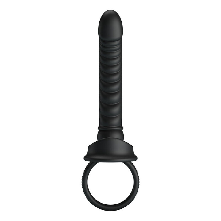 Pretty Love - Merritt Anal Vibrator With Ring And Vibration Black