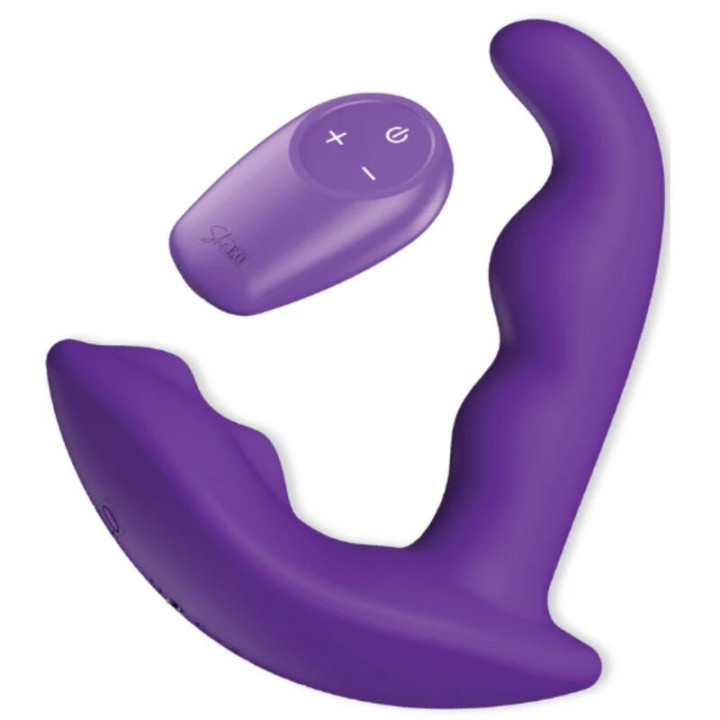 She.e.o - Stimolatore Anale Vibrante Rotante Con Telecomando Viola