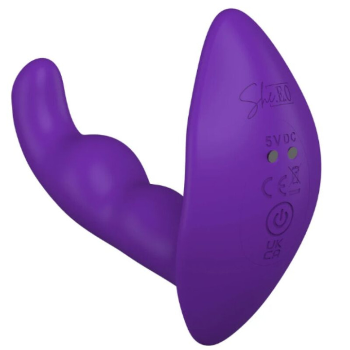 She.e.o - Stimolatore Anale Vibrante Rotante Con Telecomando Viola
