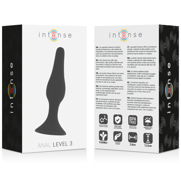 Intense - Anal Nível 3 12,5cm Preto