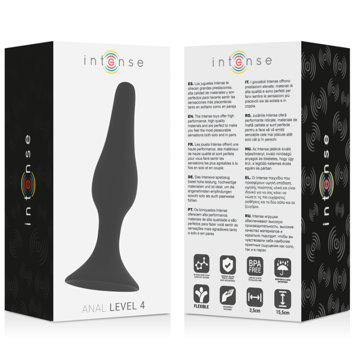 Intense - Poziom Analny 4 15,5cm Czarny