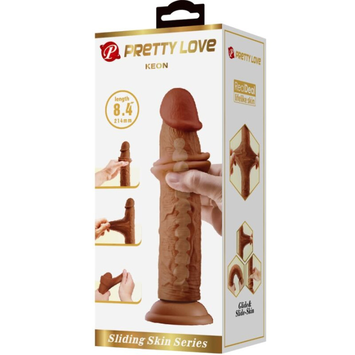 Pretty Love - Keon Realistischer Dildo 21 cm Braun