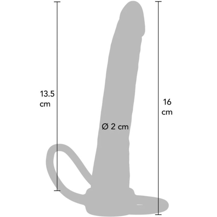 Get Real - Double Trouble Penetrador Anal Silicona 16 cm