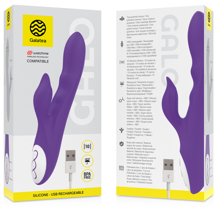 Galatea - Galo Violetter Vibrator + Watchme-Fernbedienung