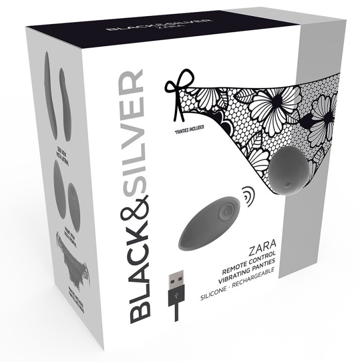 Black&Silver - Stimolatore Telecomando Zara Con Slip in Omaggio