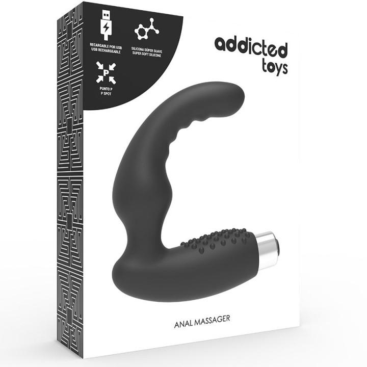 Addicted Toys - Masazer Prostaty Ladowany Model 2 - Czarny