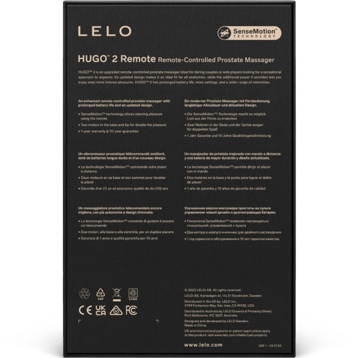 Lelo - Pilot do Masazu Prostaty Hugo 2 Czarny