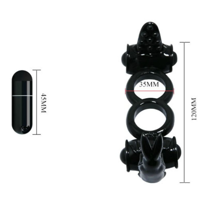 Baile - Sweet Ring Double Ring With Double Rabbit