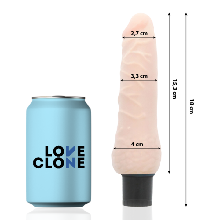 Loveclone - Sven Selbstschmierender Vibrator 18.5 cm -o- 3.3 cm