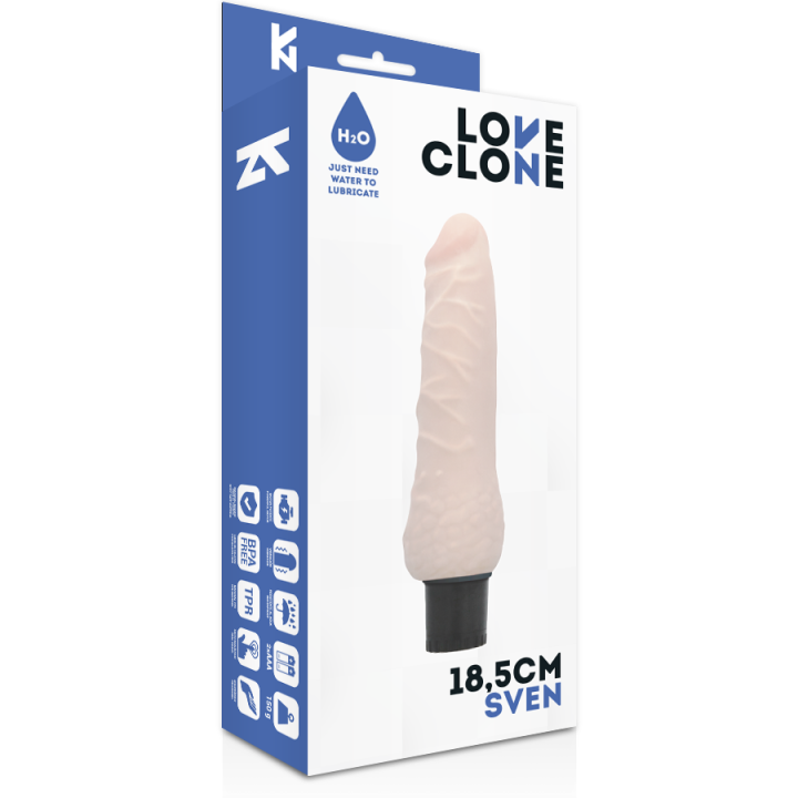 Loveclone - Sven Self Lubrication Vibrator 18.5 cm -o- 3.3 cm