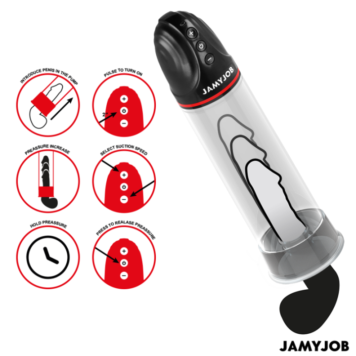 Jamyjob - Bomba Automática Xpand 3 Níveis de Sucção Cinza