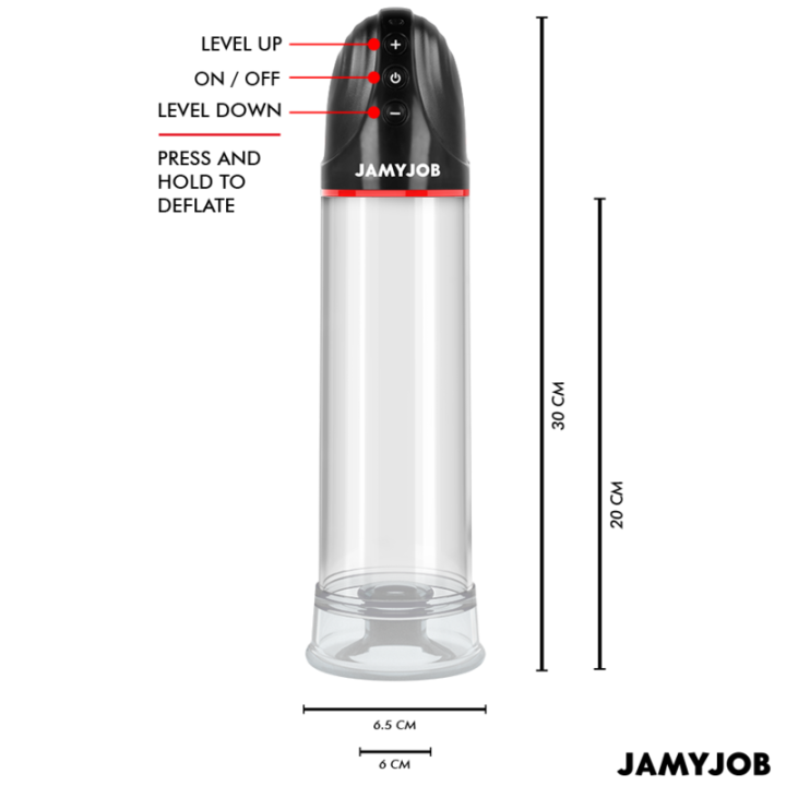 Jamyjob - Bomba Automática Xpand 3 Níveis de Sucção Cinza