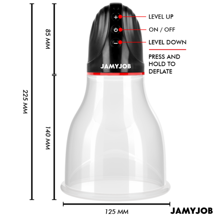 Jamyjob - Xpand Lite Automatic Testicle Pump 3 Suction Levels Grey