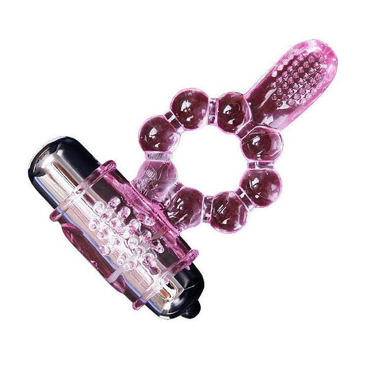 Baile - Anneau Silicone 10 Rythmes de Langue Avec Vibration Rose