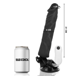 Basecock - Vibrateur Réaliste Télécommande Naturel 21 cm -o- 4 cm