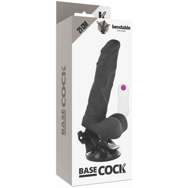Basecock - Vibrateur Articulable Télécommande Noir 21 cm -o- 5 cm