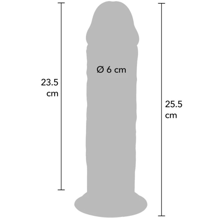 Get Real - Pênis de Tpe Deluxe de Dupla Densidade e Espessura, 25,5 cm