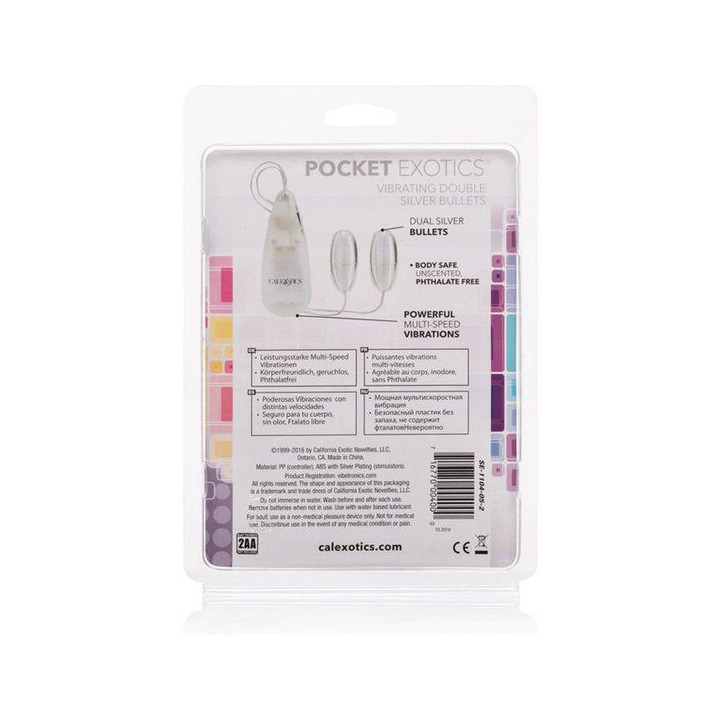 Calexotics - Vibrating Bullets Silver Duo