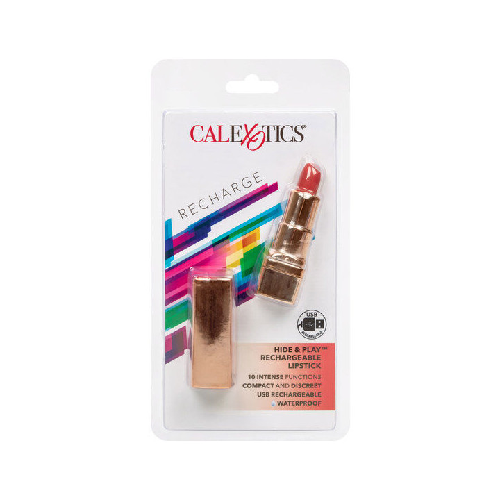 Calexotics - Bala Pintalabios Recargable Hide & Play Rojo