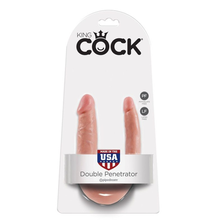 King Cock - Gode Double Pénétration 12.7 cm Naturel