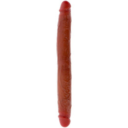 Get Real - Double-Ended Silicone Dildo Caramel 35 cm