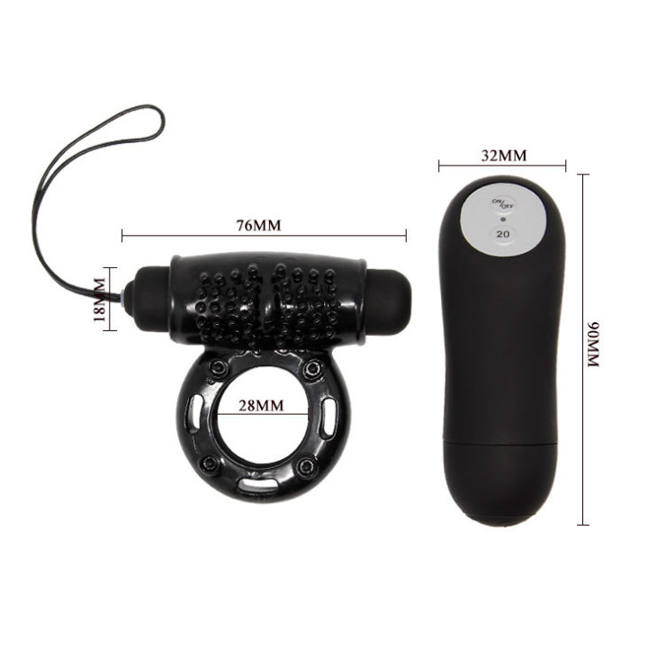 Baile - Anel de Controle Remoto Preto 20v