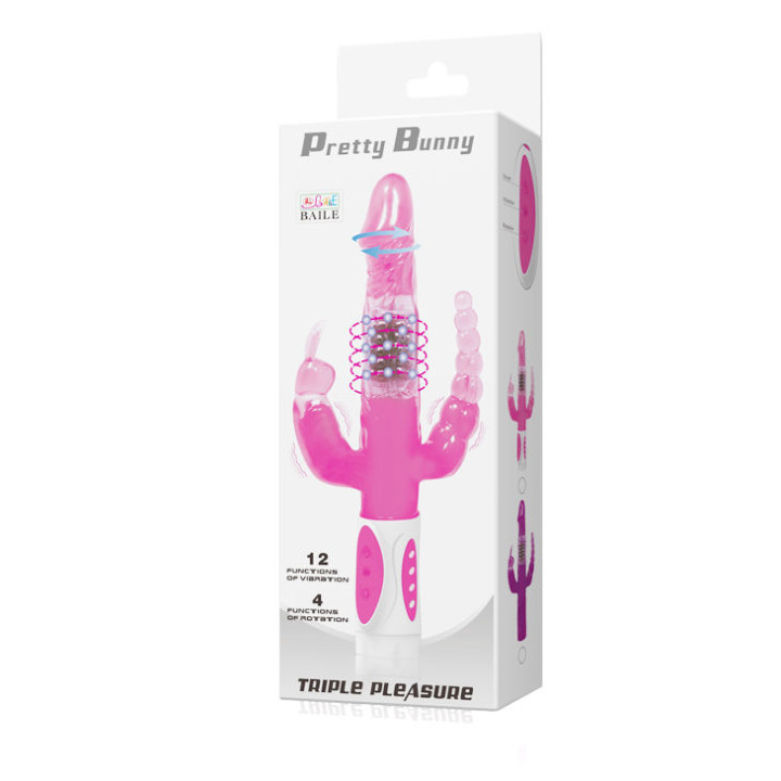 Baile - Pretty Bunny Potrojny Rotator Wibratorowy