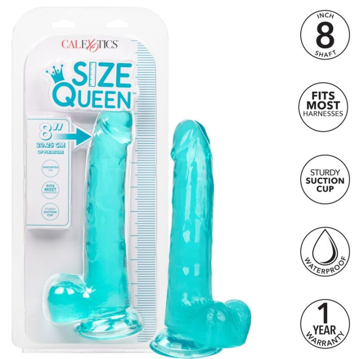 Calexotics - Grösse Königin-Dildo Blau 20.3 cm
