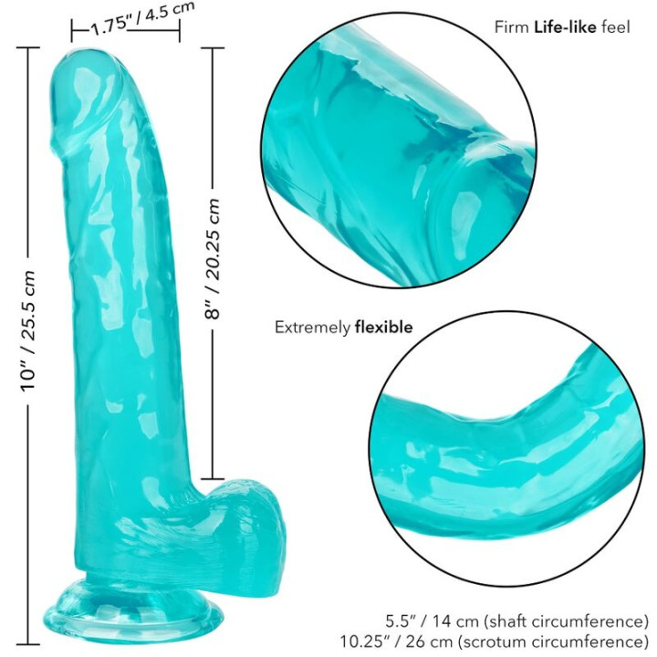 Calexotics - Size Queen Dildo Blue 20.3 cm