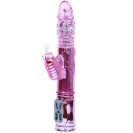 Baile - Vibrador Recargable Con Rotacion y Estimulador Throbbing Butterf