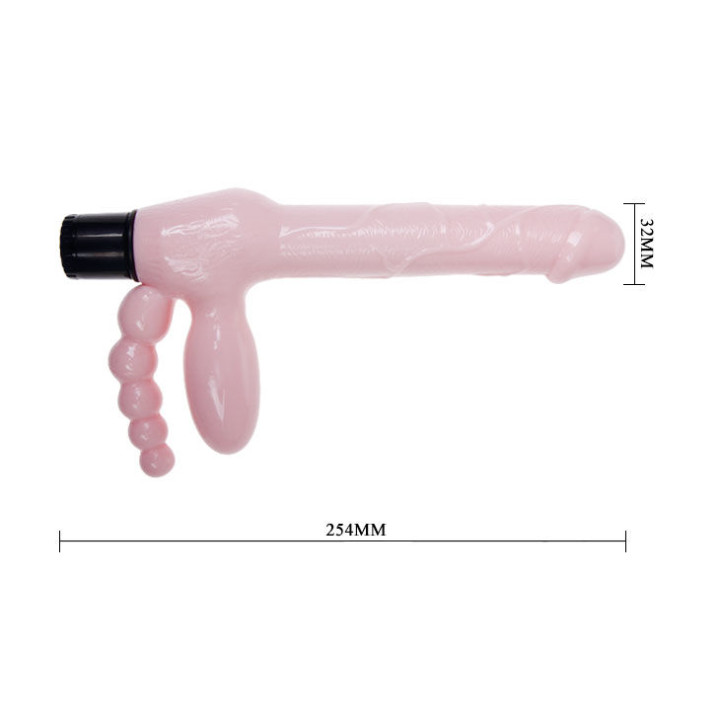 Baile - Seilloser Tpr-Gurt Mit Vibration Und Analstimulation 25.4 cm