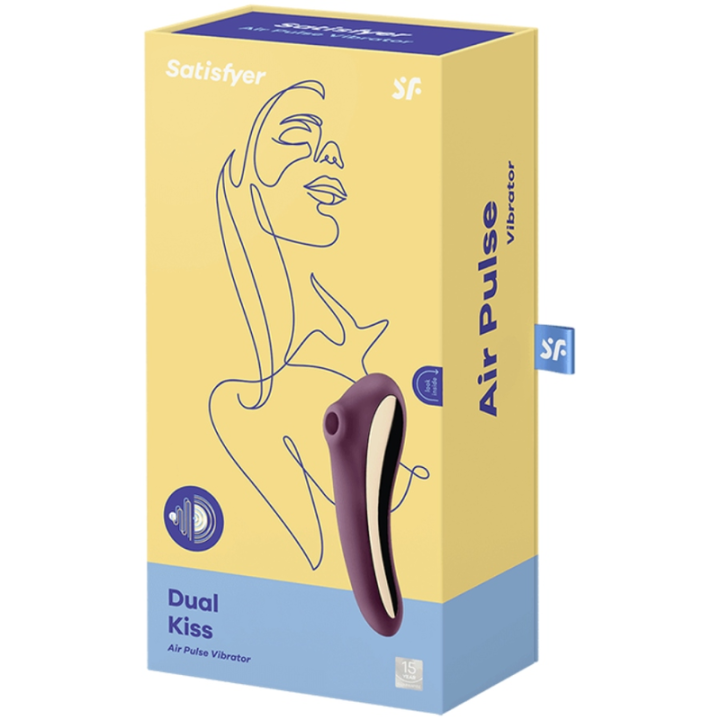 Satisfyer - Dual Kiss Air Pulse Vibrator Weinrot