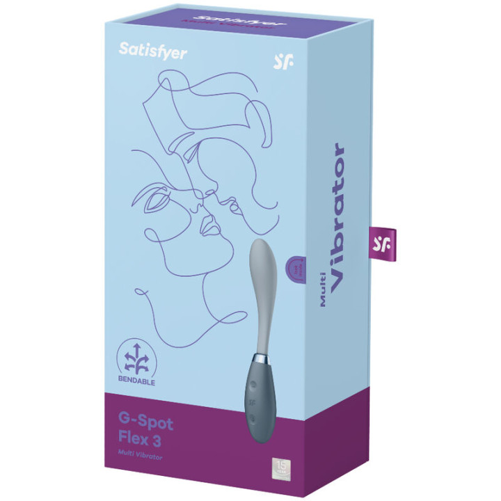 Satisfyer - Multi Vibrador g-Spot Flex 3 Cinza