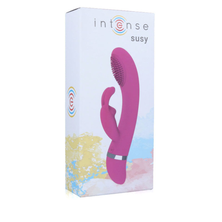 Intense - Vibratore Oscillante Susy in Silicone Rosa Coniglio