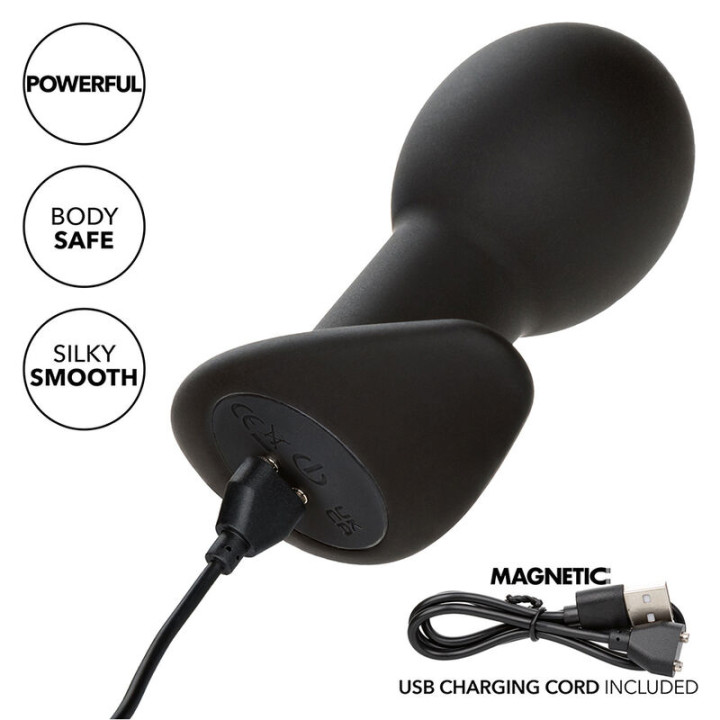 Calexotics - Rock Bottom Anal Plug 10 Vibrationen Silikon Schwarz