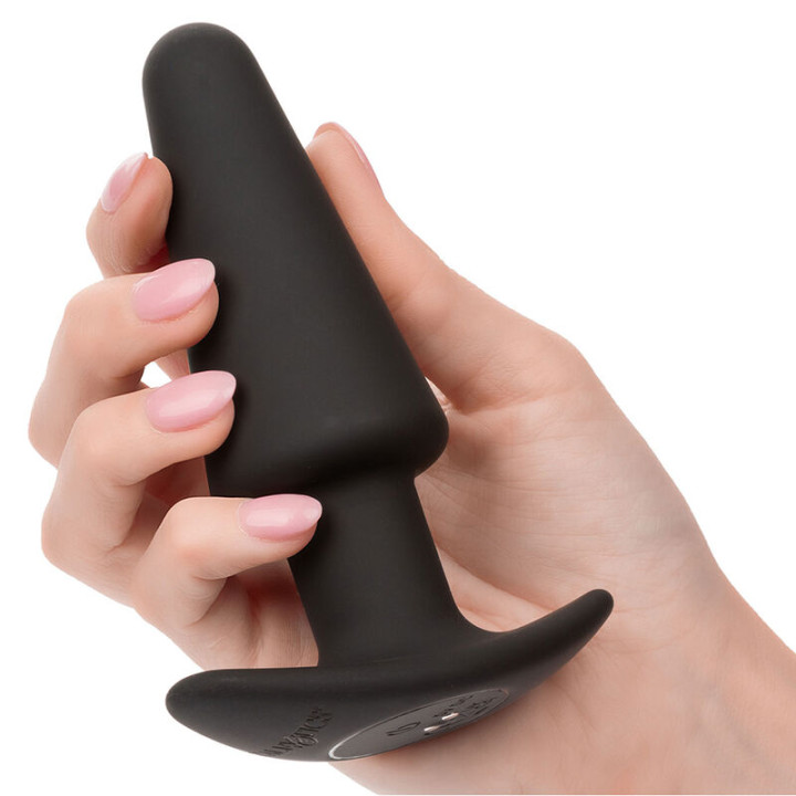 Calexotics - Rock Bottom Tapered Anal Plug 10 Vibrations Silicone Noir