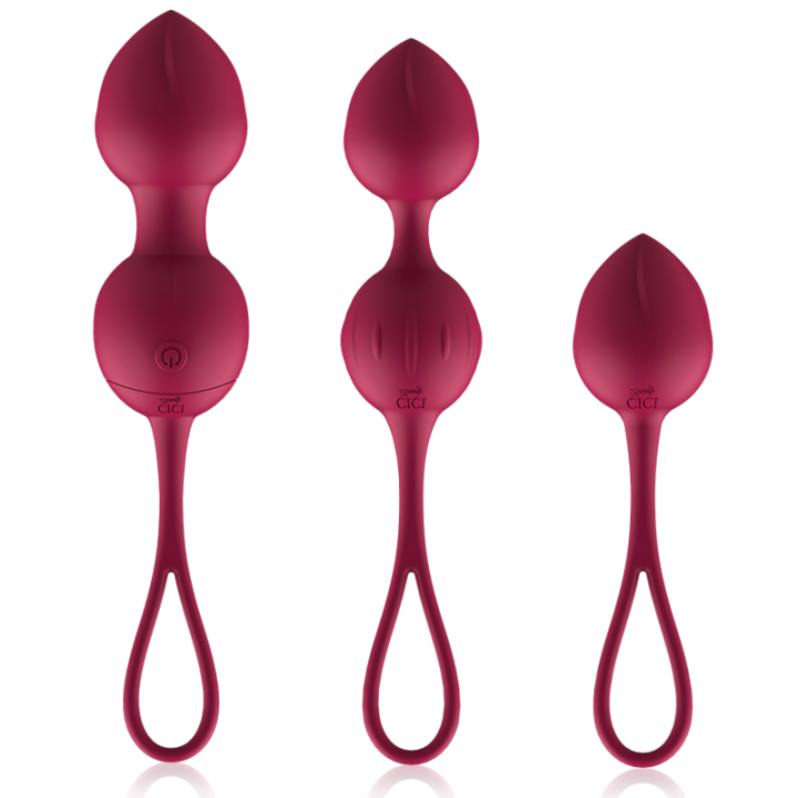 Cici Beauty - Premium Silicone 3 Perles de Kegel Vibrantes Télécommande