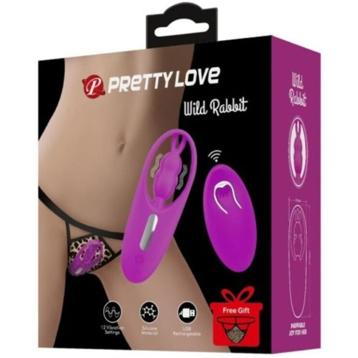 Pretty Love - Wild Rabbit Estimulador Para Braguita Con Control Remoto Lila